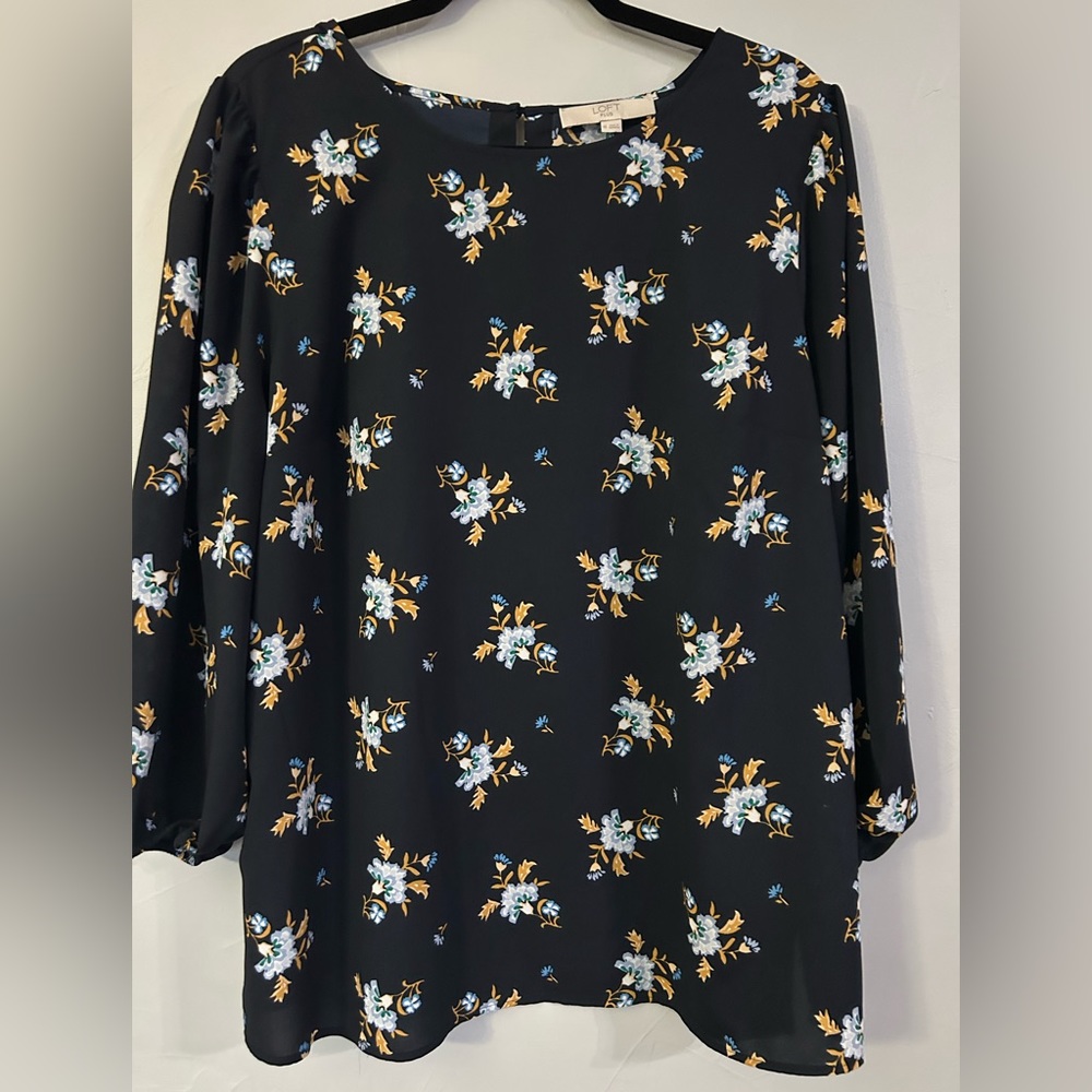 Loft Navy Blouse
